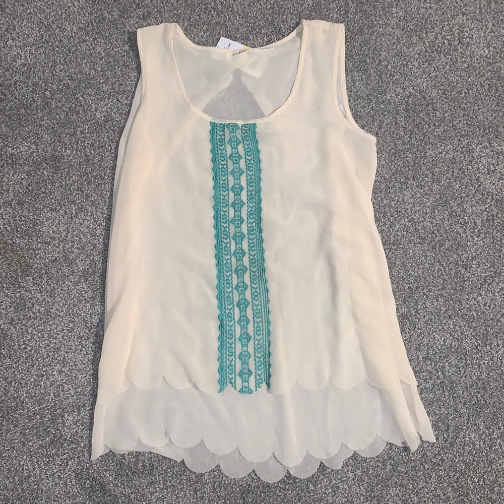 Blu pepper sheer top medium nwt